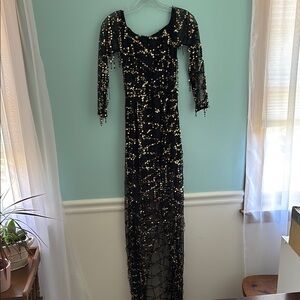 Elegant Black Sequin Dress